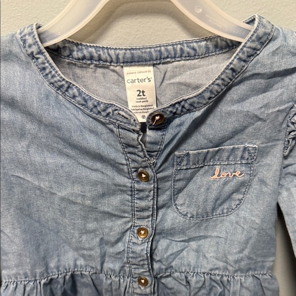 Carter's Denim Dress with Embroidered Pocket - Picture 7 of 9
